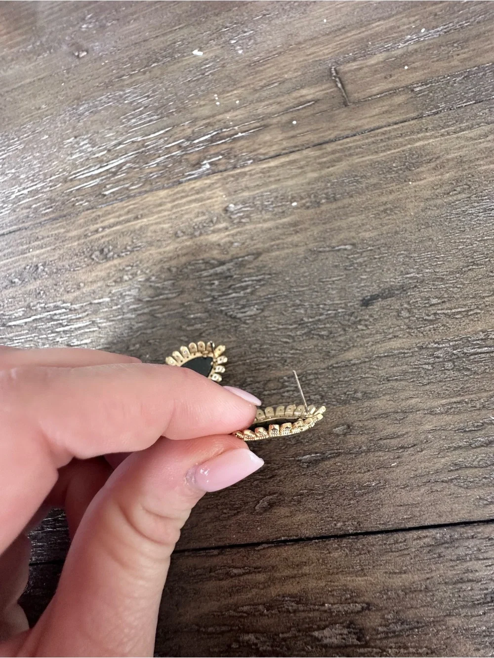 Prototype Kendra Scott - Gold-Tone Black Marquise Crystal Halo Stud Earrings